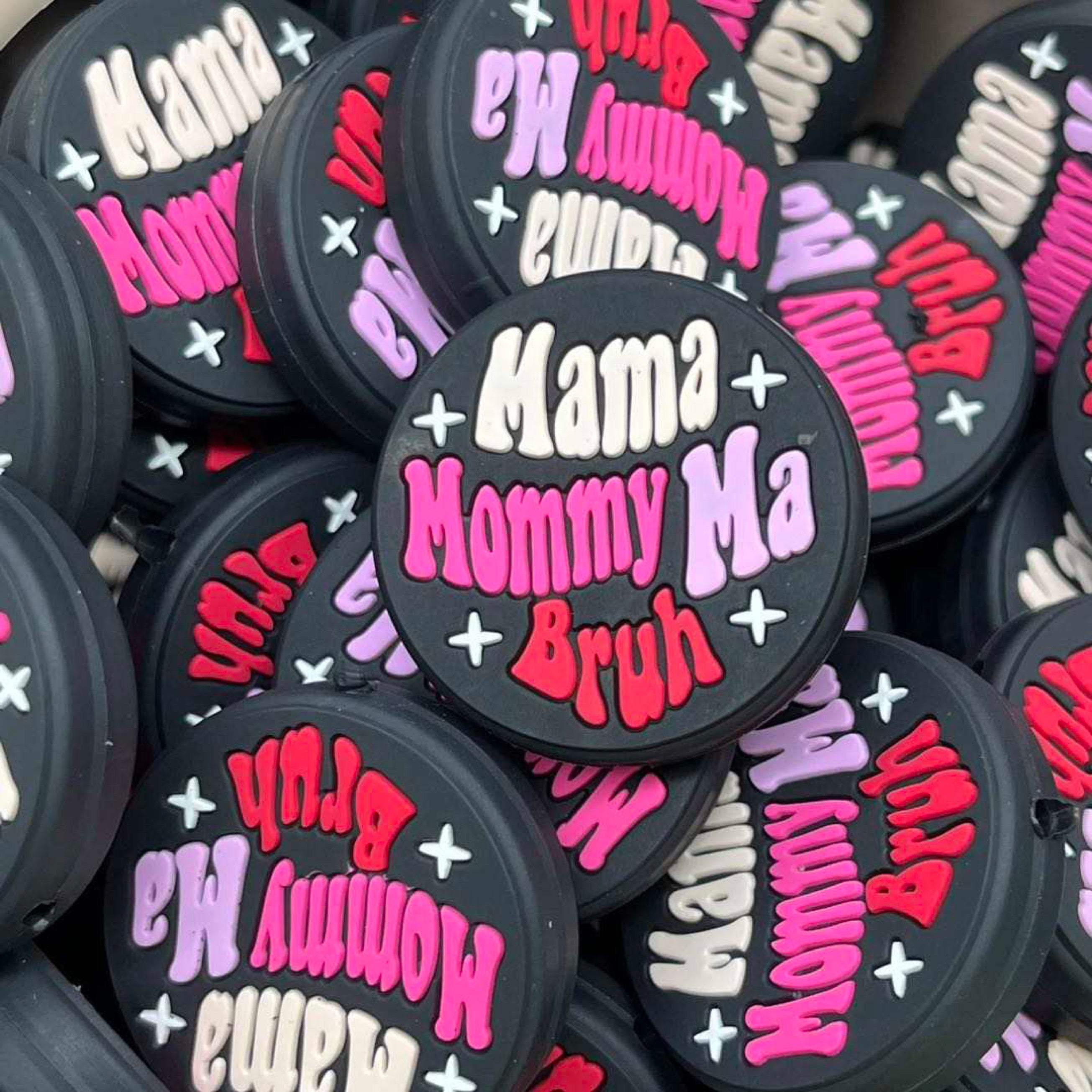 Exclusive: Mama, Mommy, Ma, Bruh, silicone focal bead