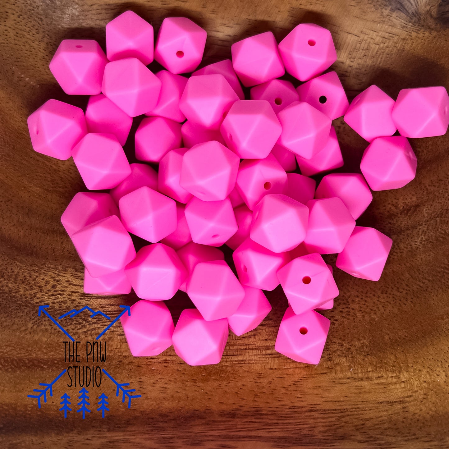 Doll Pink Hexagon 14mm