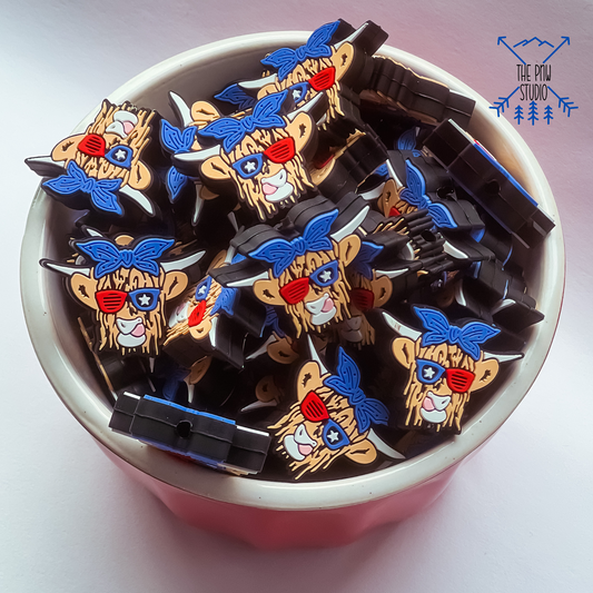 American Cow Focal Bead