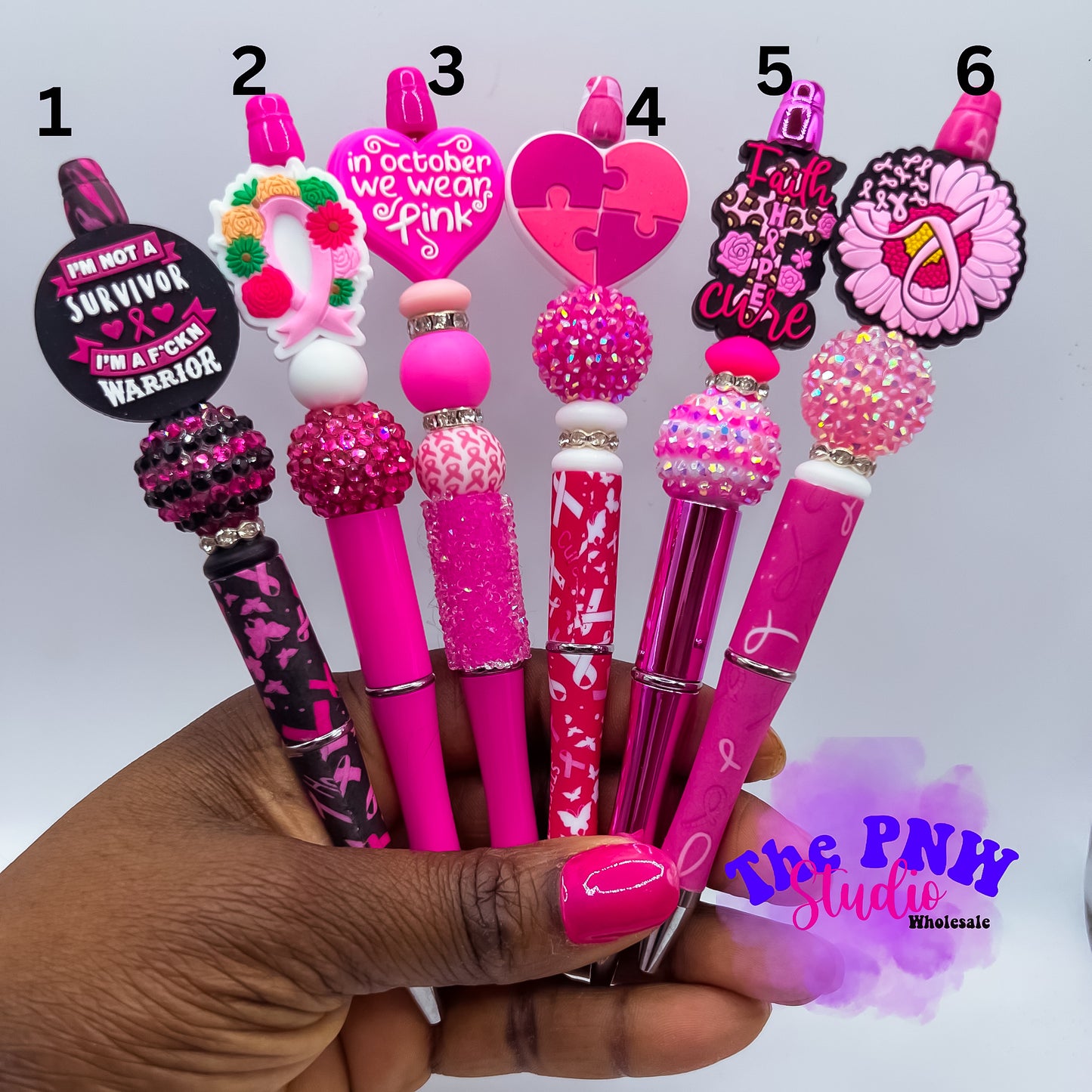 Premade RTS single pens - Pink Ribbon Awareness