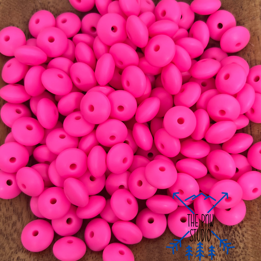 12mm Lentil- Shocking pink