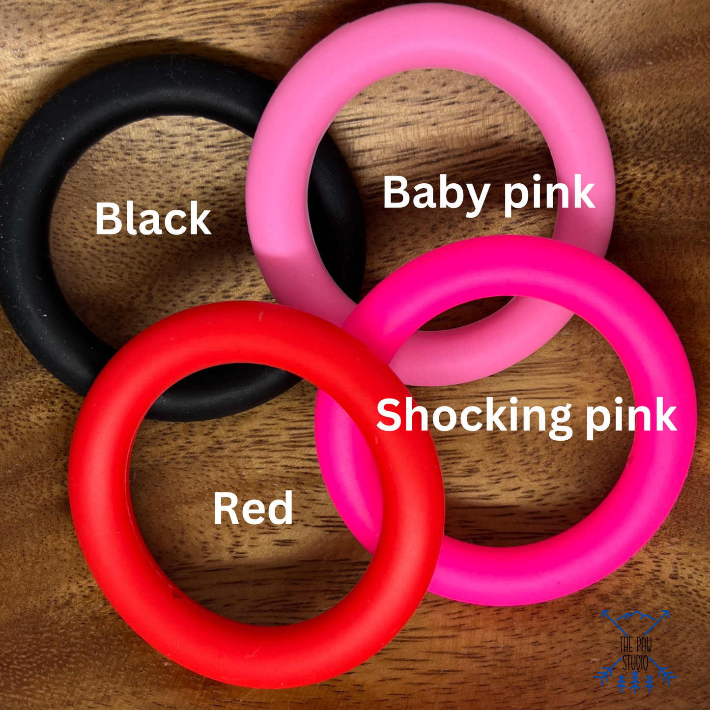 Solid colored silicone ring 65mm