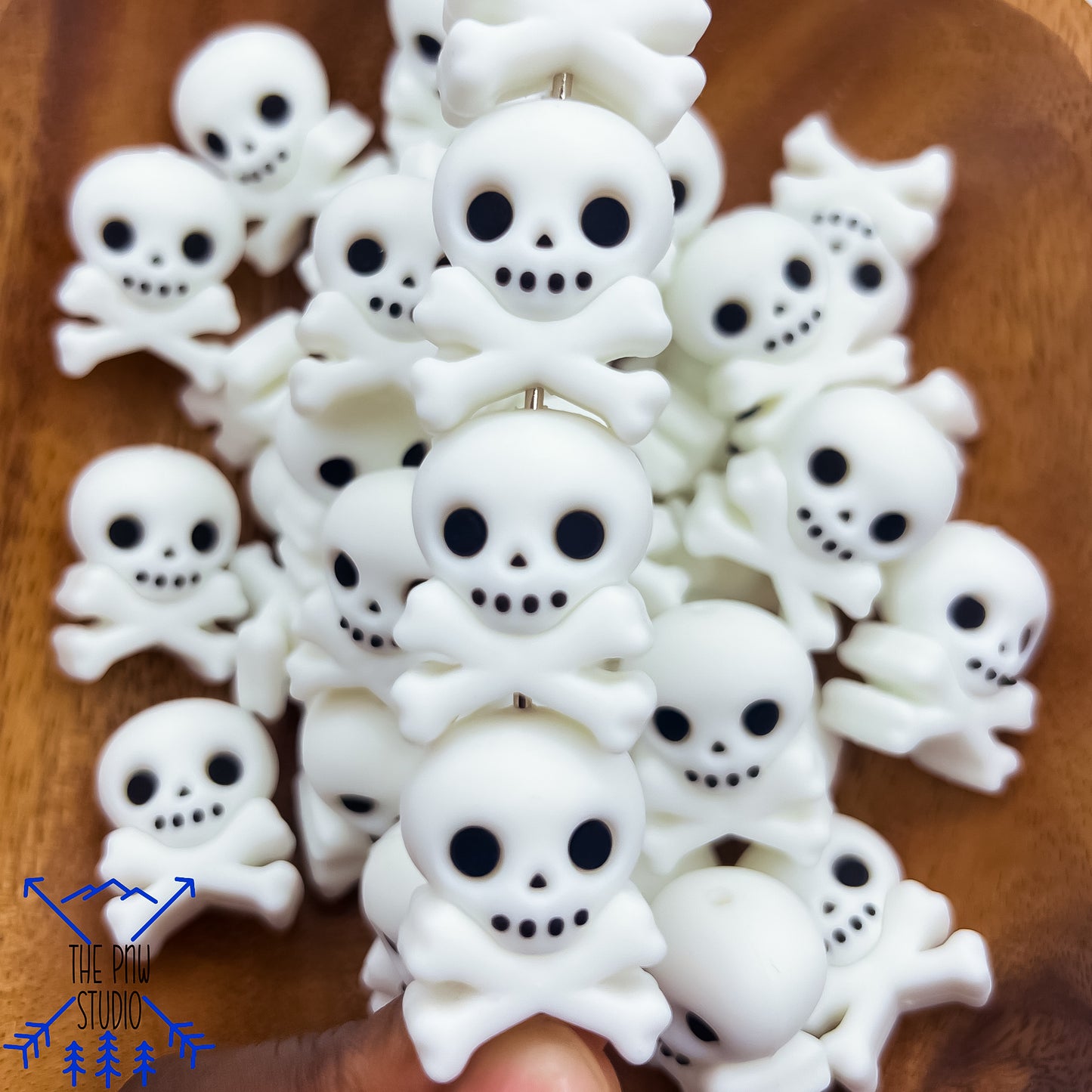 3D skull focal bead