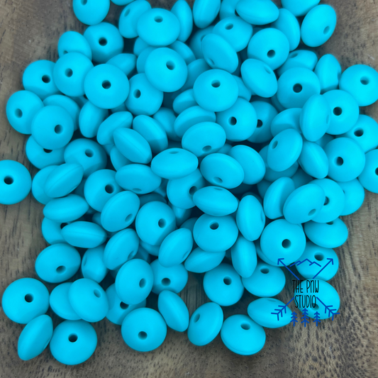 12mm Lentil- Turquoise