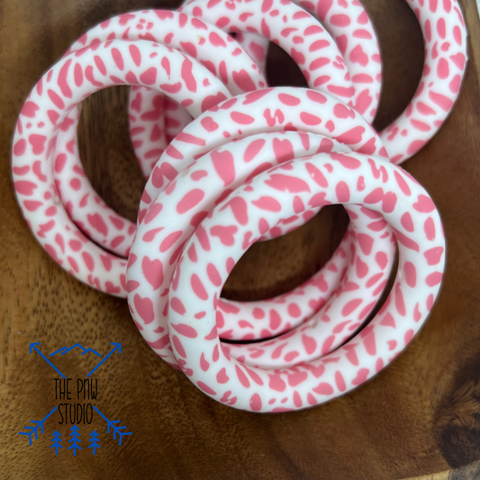 Pink cow silicone ring 65mm